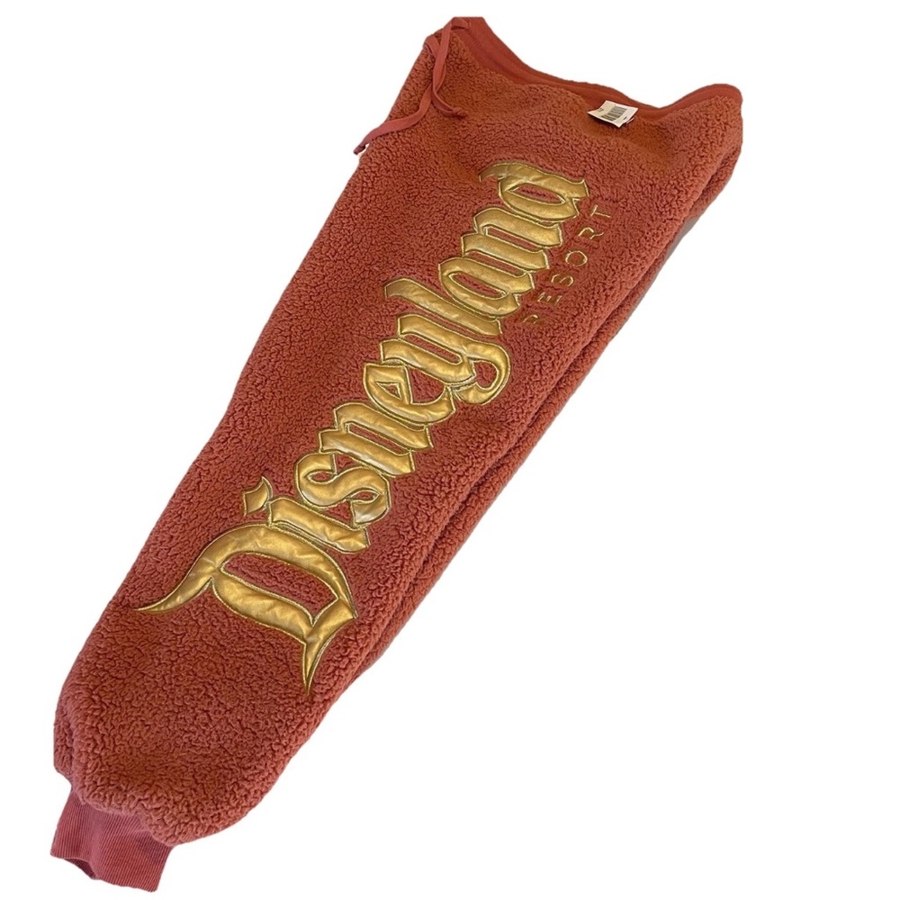 Disneyland Spirit Jersey Fleece Sweatpants Lounge Pants Size Small NWT Coral